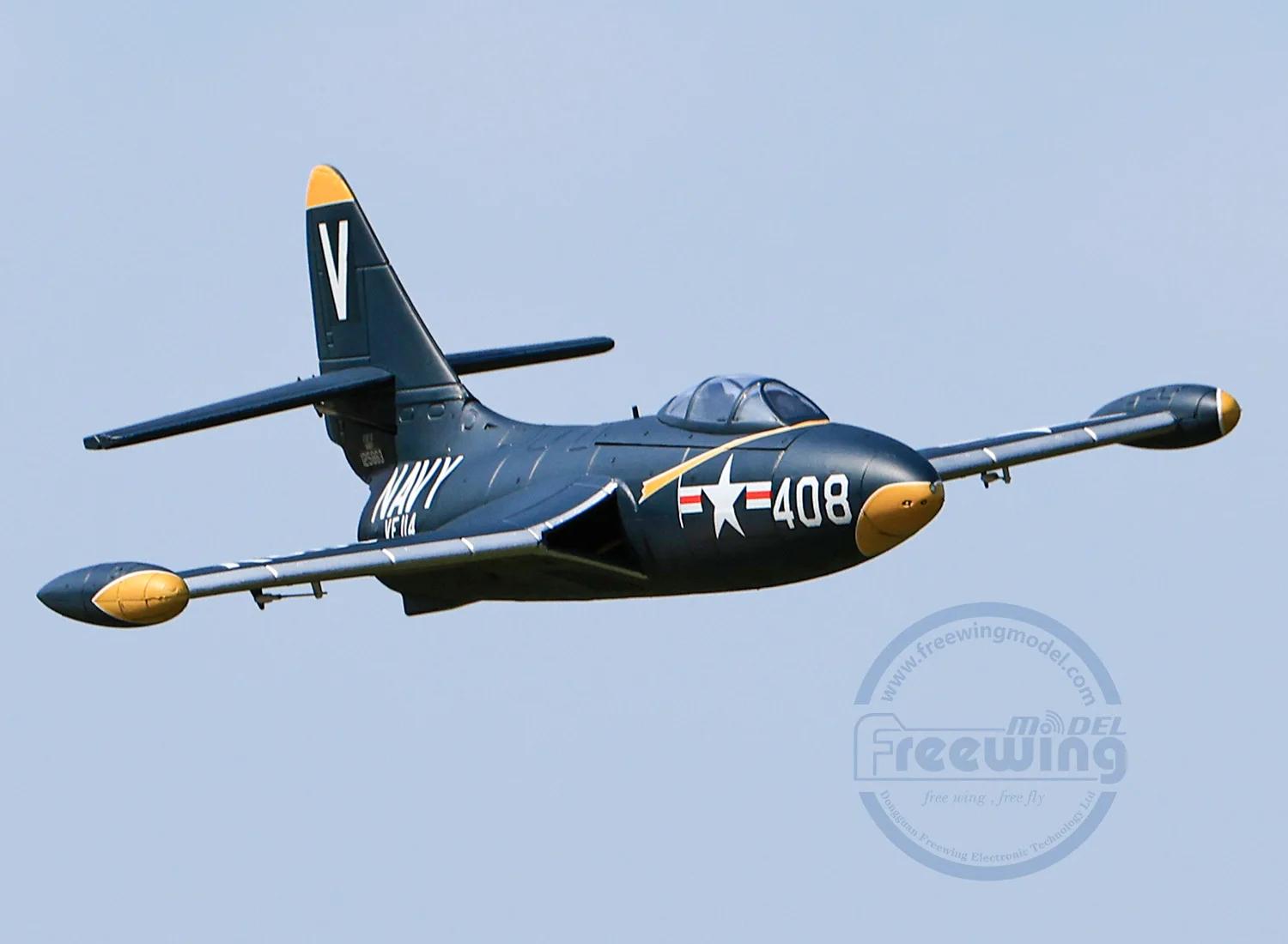 Freewing RC , 64mm F9F-5 F9F V2 PNP 2023, Ʈ ǳ 4 ä  װ, EPO  峭 F-9F, ǰ